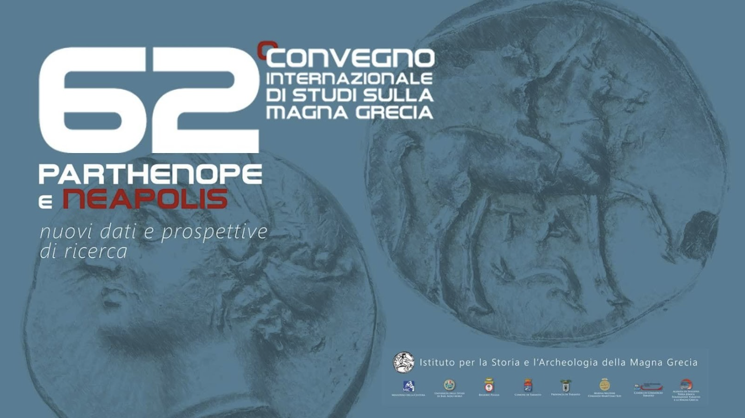 Il manifesto pubblicitario della 62° edizione del Convegno sugli Studi della Magna Grecia.